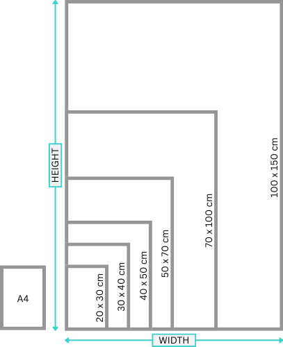 Comparison size chart - Canvas & Curio