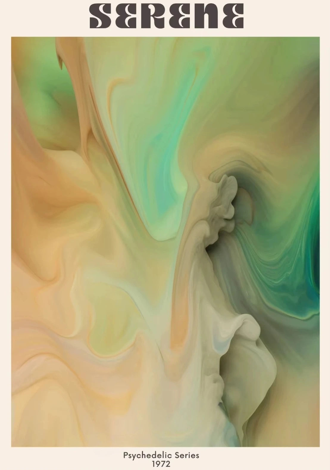 Album cover with abstract design and text 'Serenе' at the top