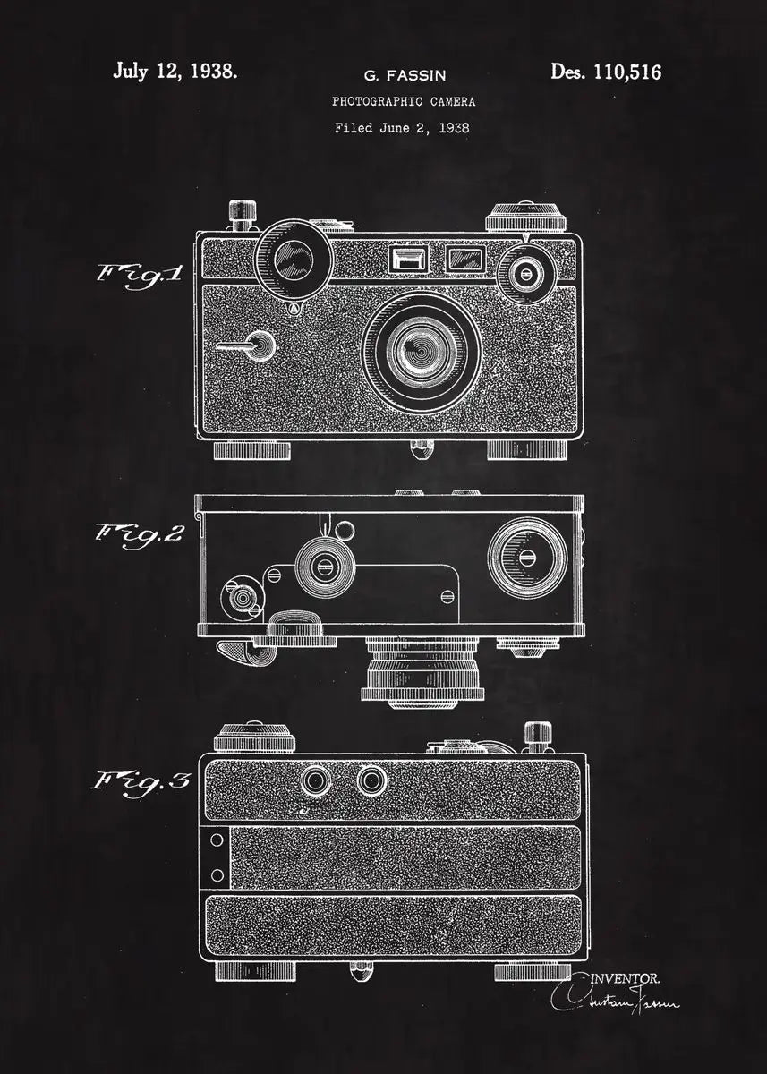 90s Camera Blueprint Collection - Canvas & Curio