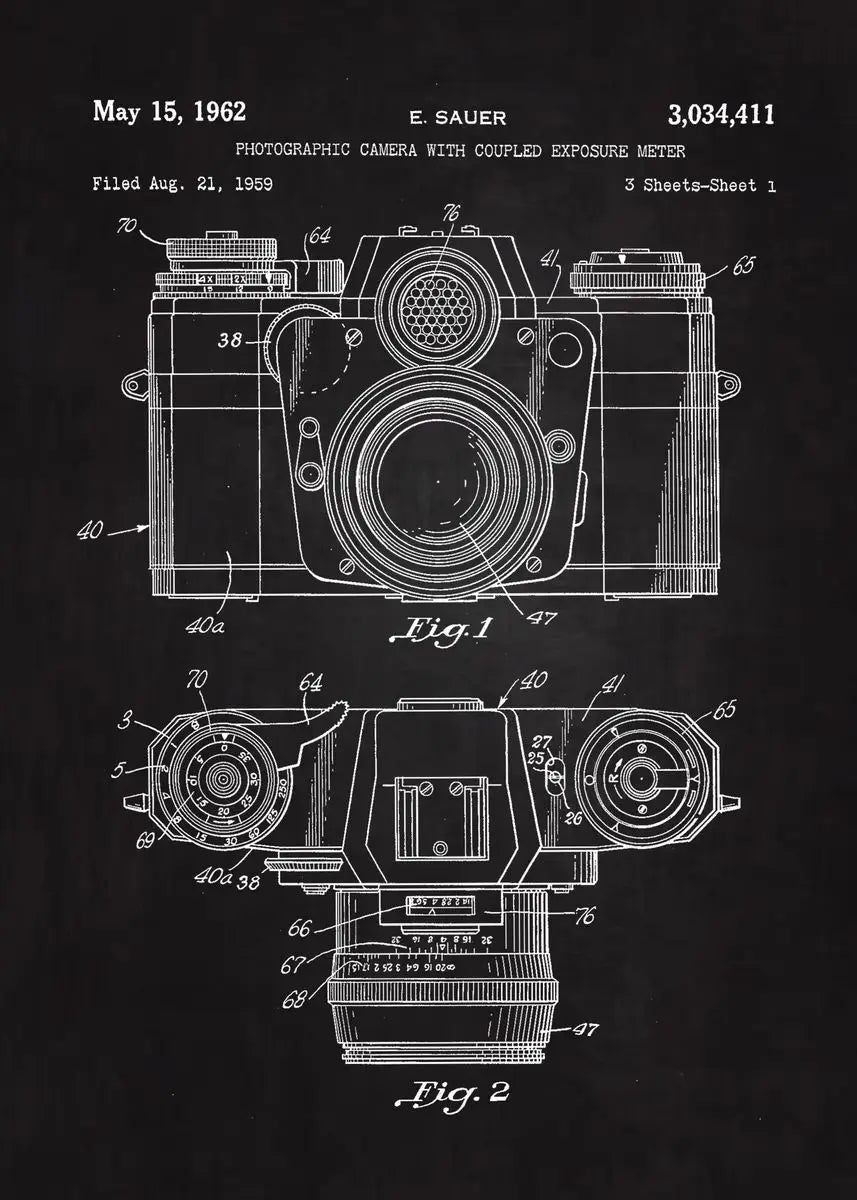 90s Camera Blueprint Collection - Canvas & Curio