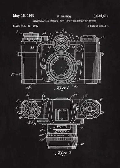 90s Camera Blueprint Collection - Canvas & Curio