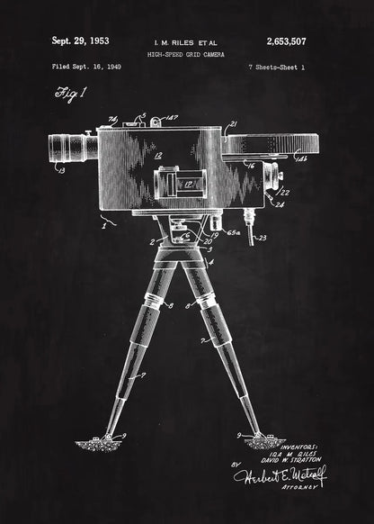 90s Camera Blueprint Collection - Canvas & Curio