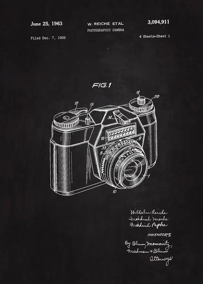 90s Camera Blueprint Collection - Canvas & Curio