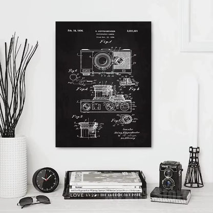 90s Camera Blueprint Collection - Canvas & Curio