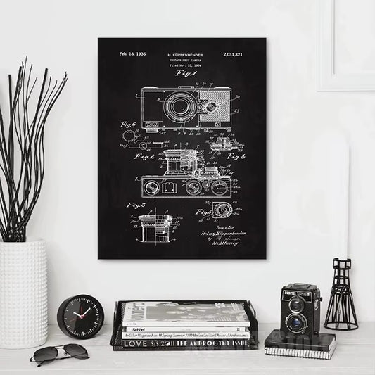 90s Camera Blueprint Collection - Canvas & Curio Canvas & Curio