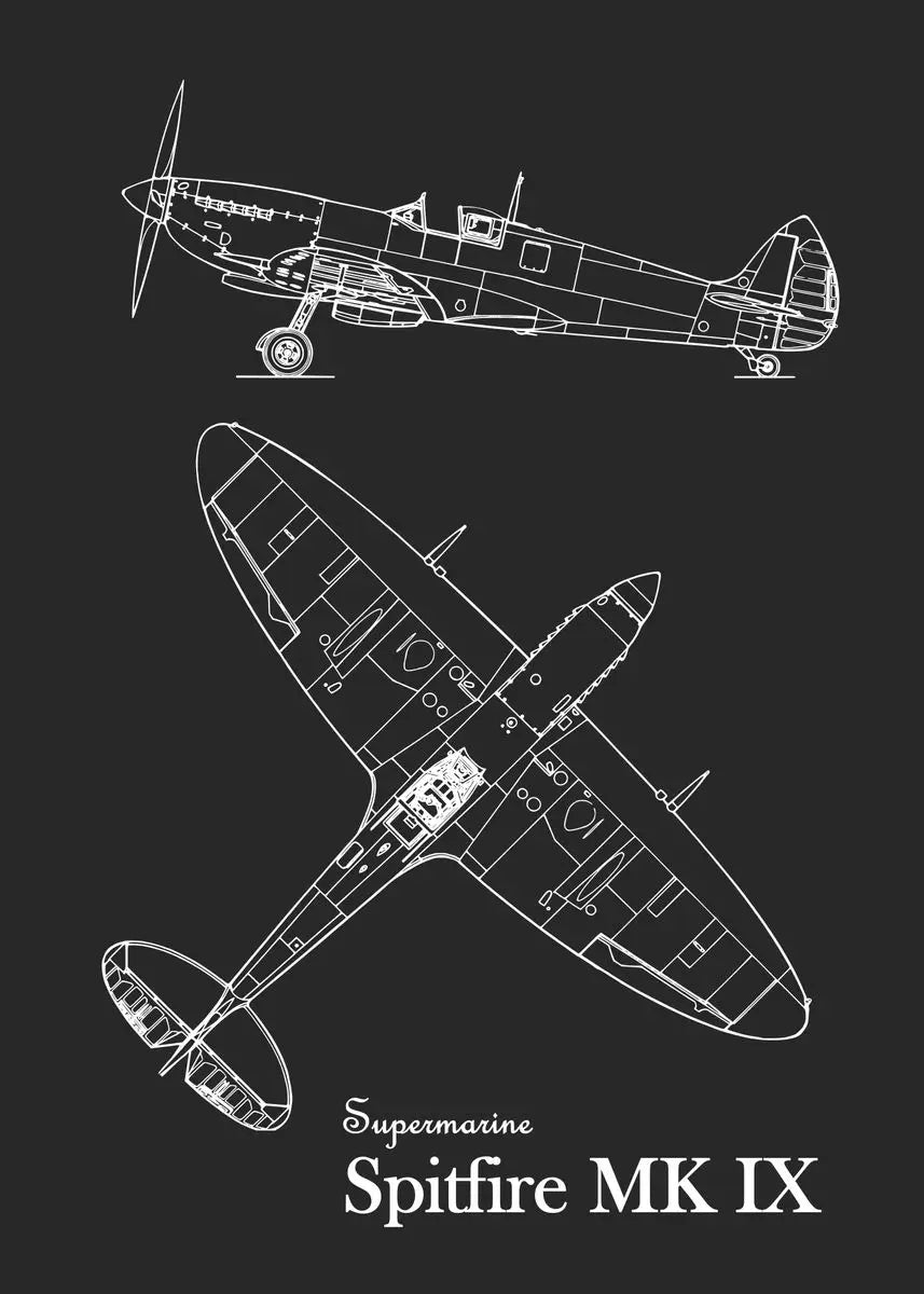 Aircraft Blueprint Collection - Canvas & Curio
