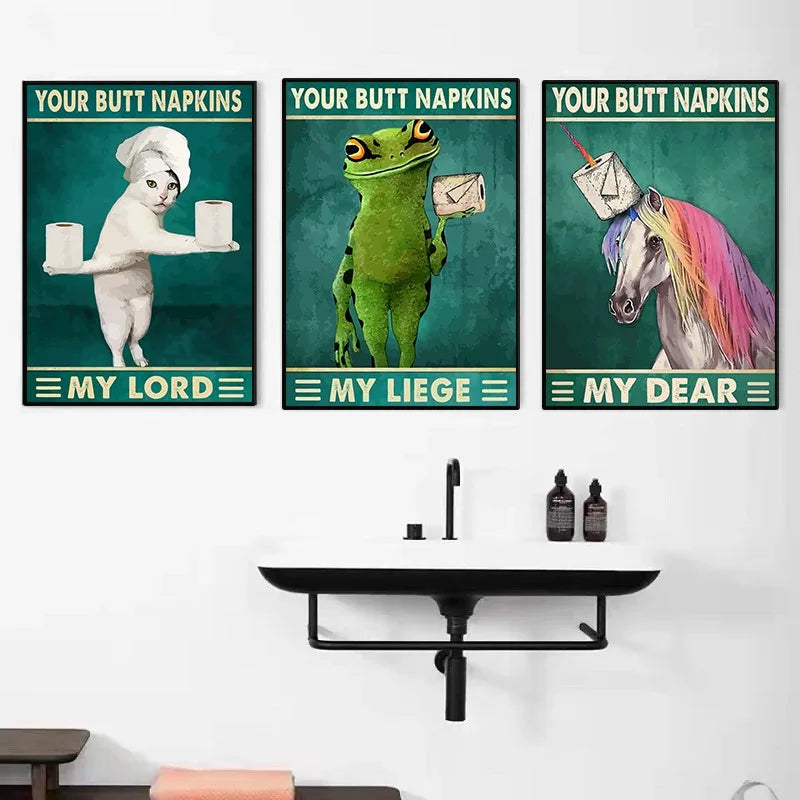 Bathroom Beasties Collection - Canvas & Curio