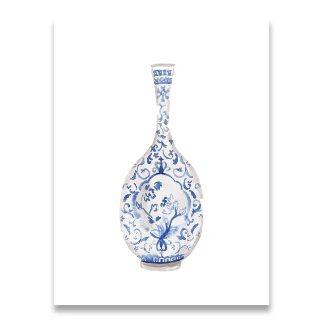 Blue & White Elegance Collection - Canvas & Curio