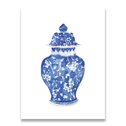 Blue & White Elegance Collection - Canvas & Curio