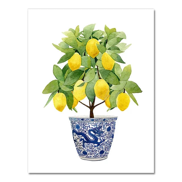 Blue & White Elegance Collection - Canvas & Curio