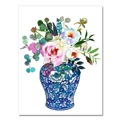 Blue & White Elegance Collection - Canvas & Curio