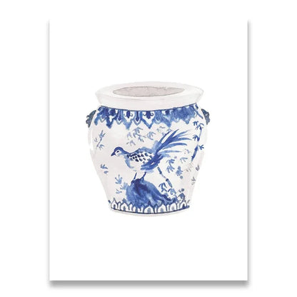 Blue & White Elegance Collection - Canvas & Curio