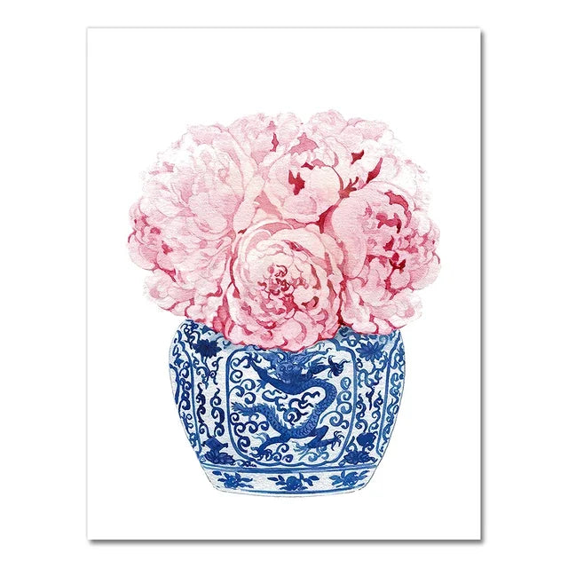 Blue & White Elegance Collection - Canvas & Curio