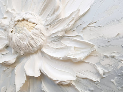 Close-up of a white flower with a textured background