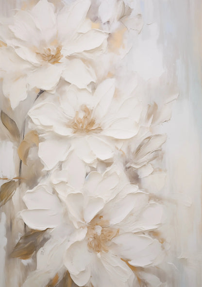 Close-up of white flowers with a soft focus background