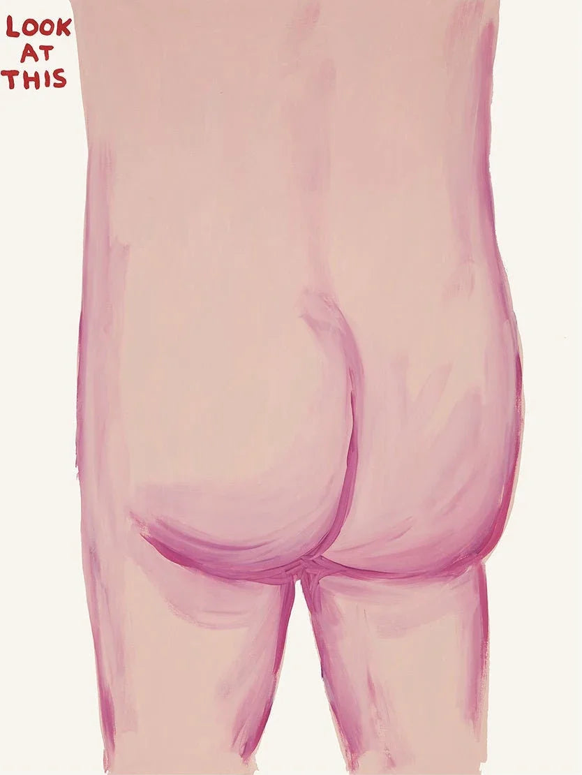 Pink sheer fabric with text 'Look at this' on a white background