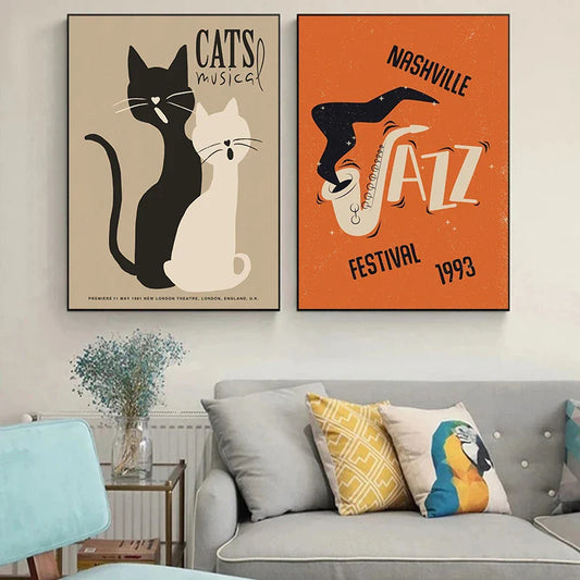 Jazz Cat & Music Festival Collection - Canvas & Curio Canvas & Curio