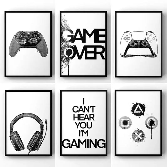 Monochrome Gamer Collection - Canvas & Curio Canvas & Curio