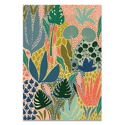 Multicolored Abstract Garden Collection - Canvas & Curio