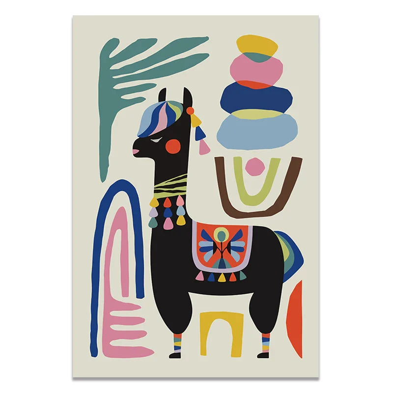 Multicolored Abstract Garden Collection - Canvas & Curio