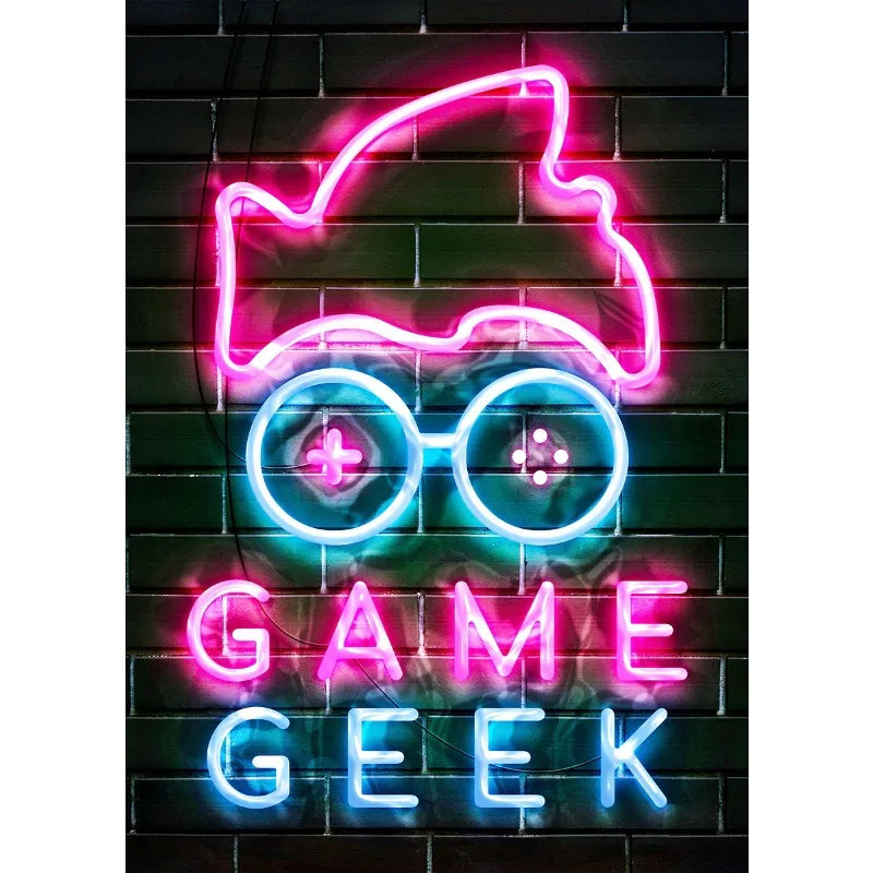 Neon Gamer Quotes Collection - Canvas & Curio