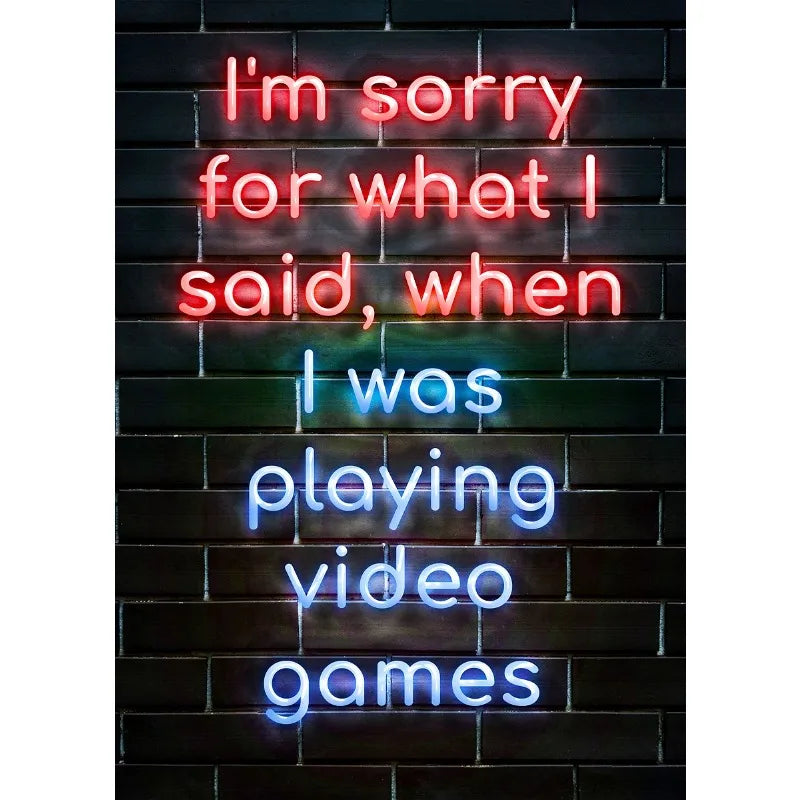 Neon Gamer Quotes Collection - Canvas & Curio
