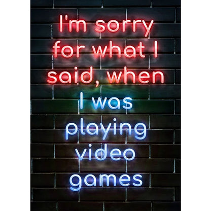 Neon Gamer Quotes Collection - Canvas & Curio