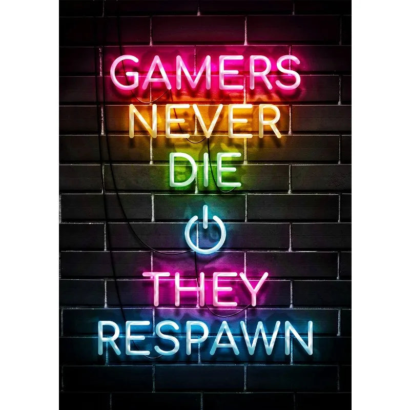 Neon Gamer Quotes Collection - Canvas & Curio