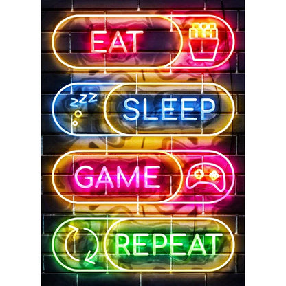 Neon Gamer Quotes Collection - Canvas & Curio