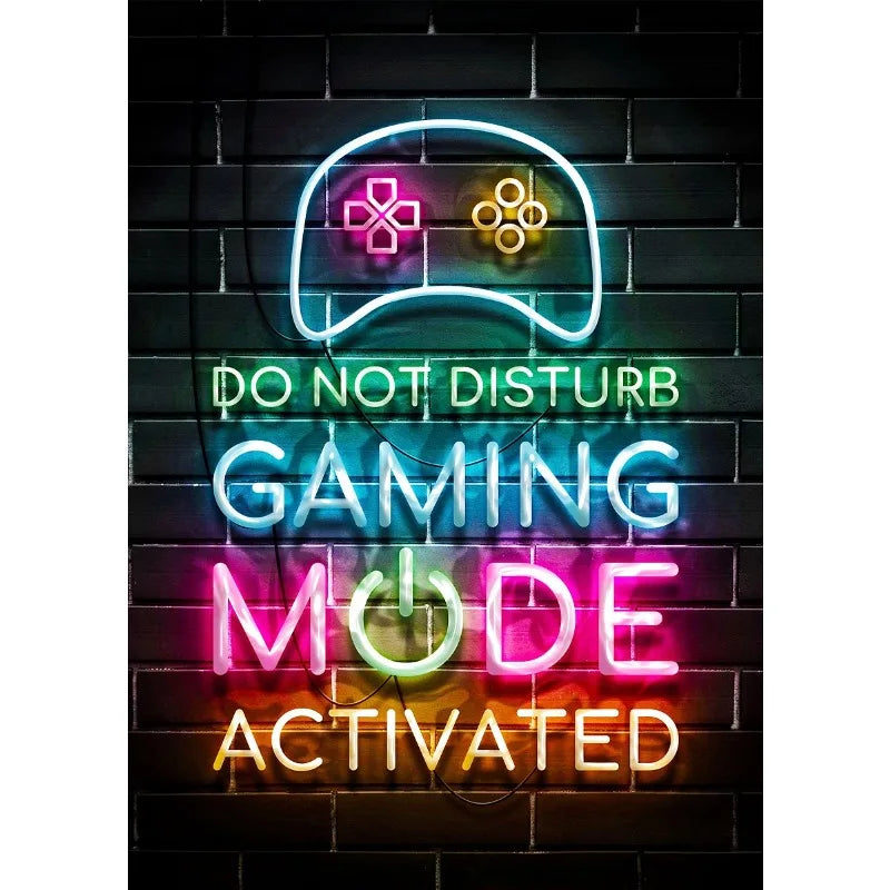 Neon Gamer Quotes Collection - Canvas & Curio