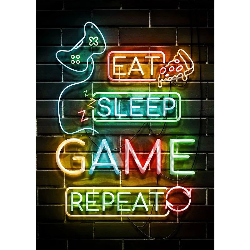 Neon Gamer Quotes Collection - Canvas & Curio