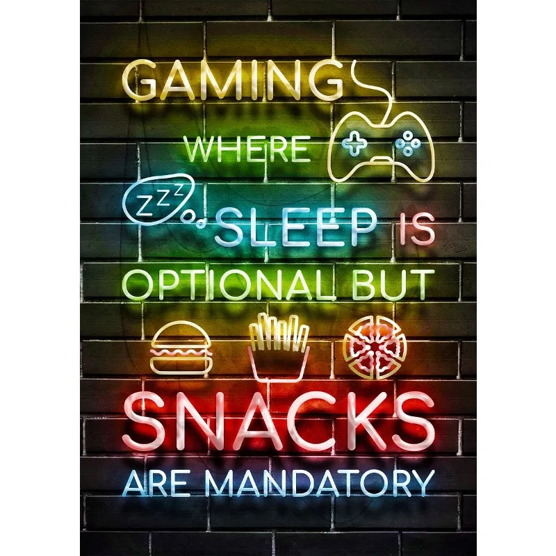 Neon Gamer Quotes Collection - Canvas & Curio