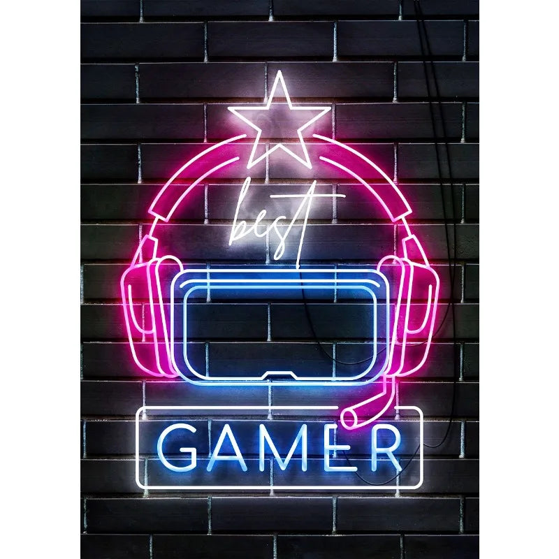 Neon Gamer Quotes Collection - Canvas & Curio