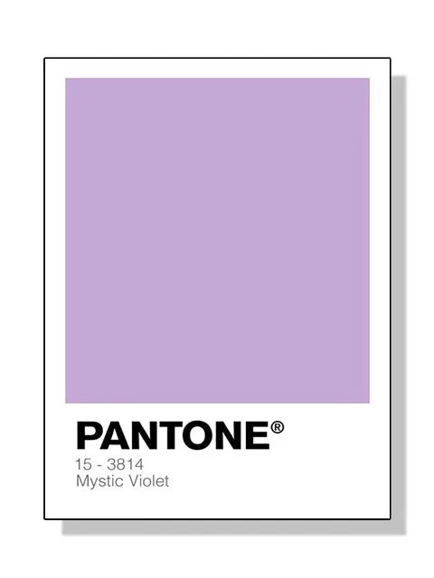 Pantone color swatch for Mystic Violet on a white background
