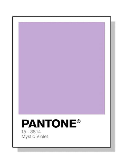 Pantone color swatch for Mystic Violet on a white background