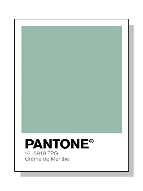 Pantone color swatch for Crème de Menthe on a white background