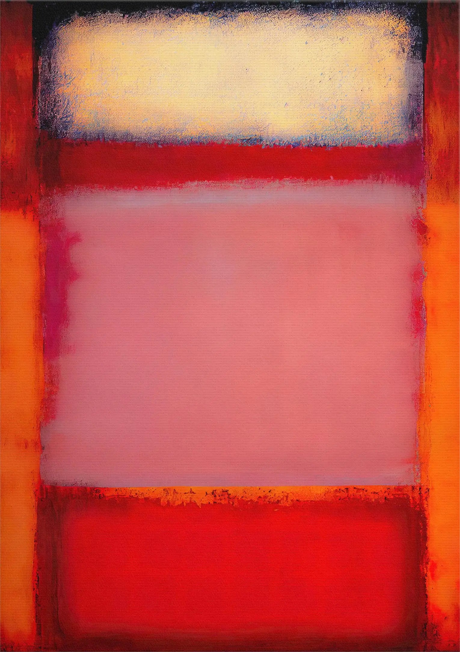 Abstract art with red, orange, and yellow colors