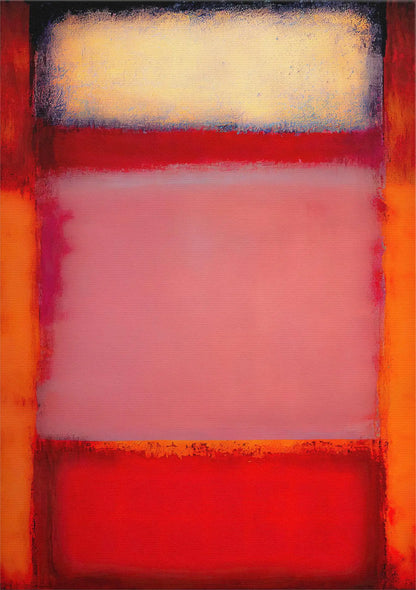 Abstract art with red, orange, and yellow colors