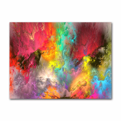 Abstract multicolored artwork on a white background