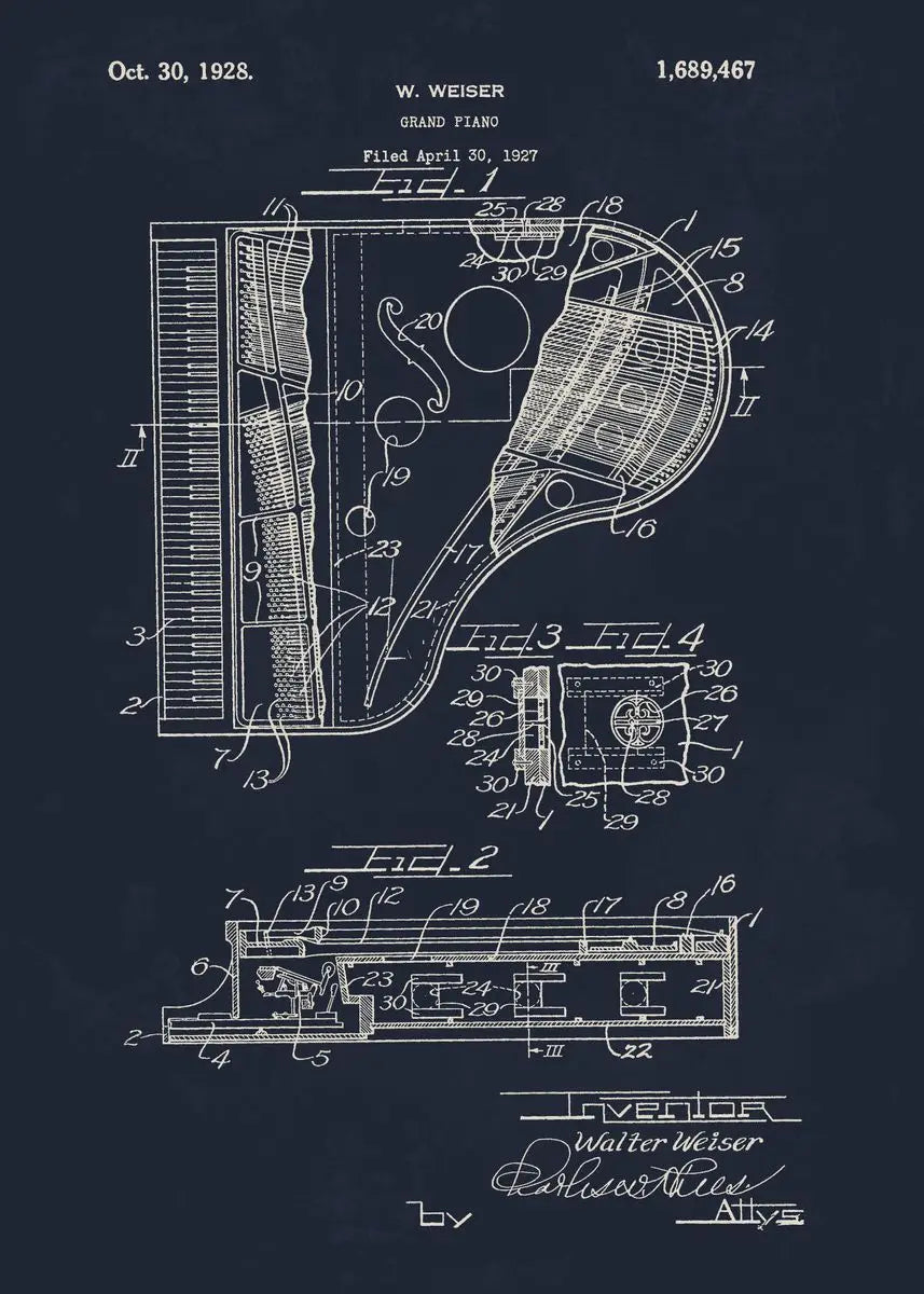 Musical Blueprint Collection - Canvas & Curio