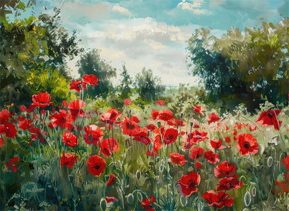 red tulips with a soft focus background