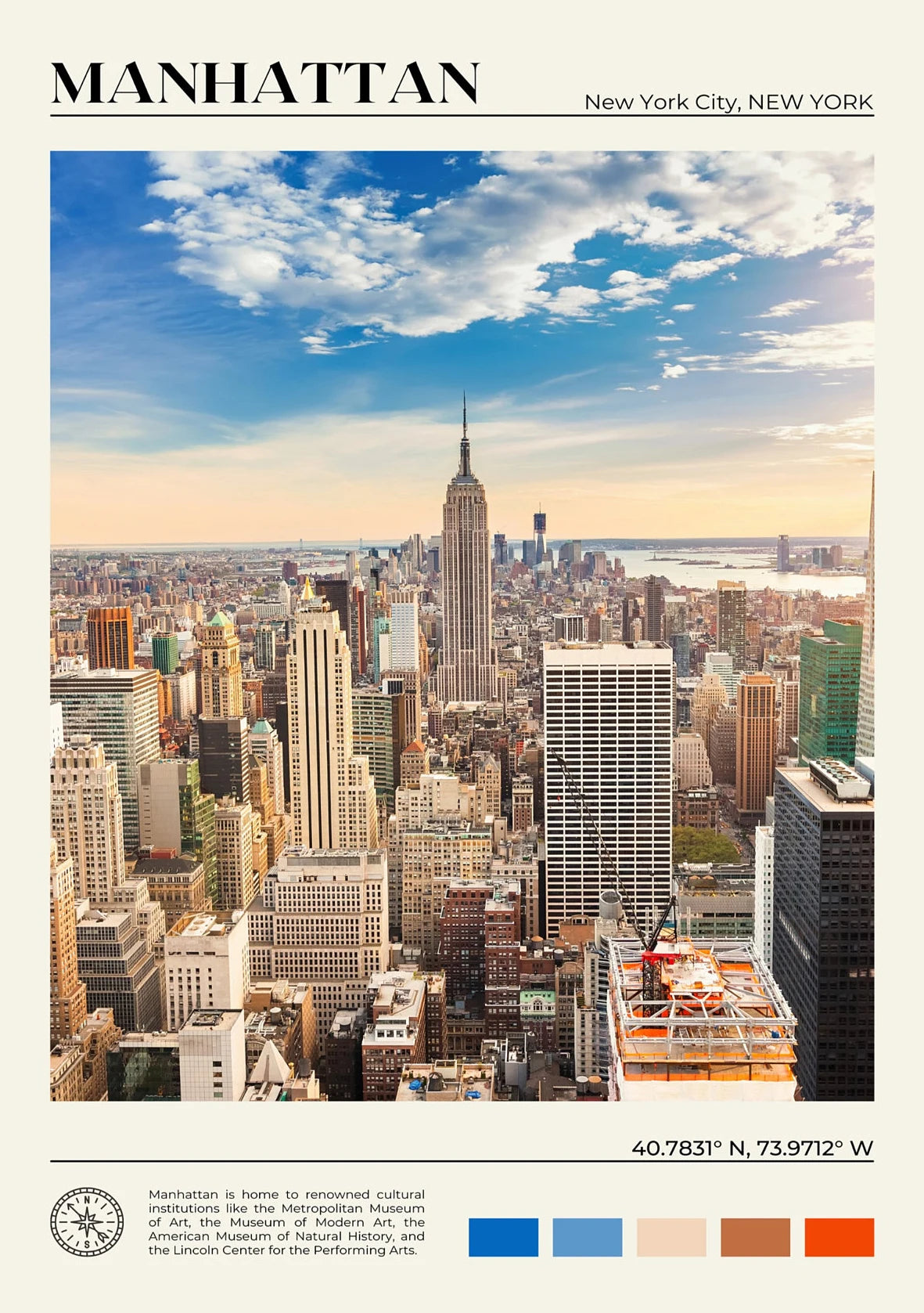 Cityscape of Manhattan with the Empire State Building, New York City