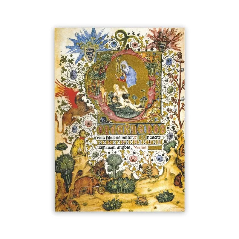 Decorative book cover with intricate designs and text on a white background