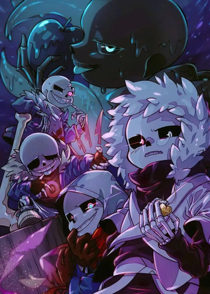 Group of animated characters with unique designs and expressions against a dark background.