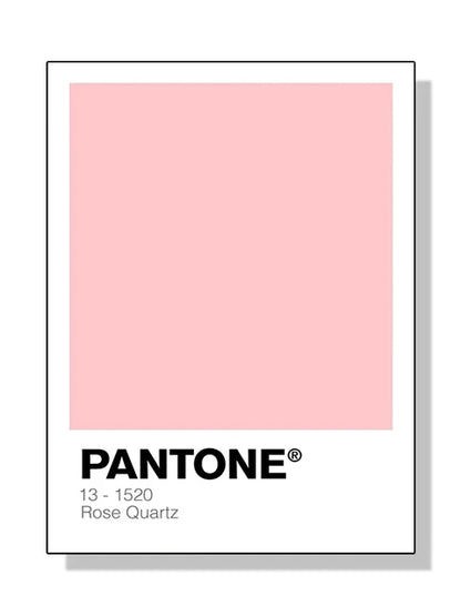 Pantone color swatch for Rose Quartz on a white background
