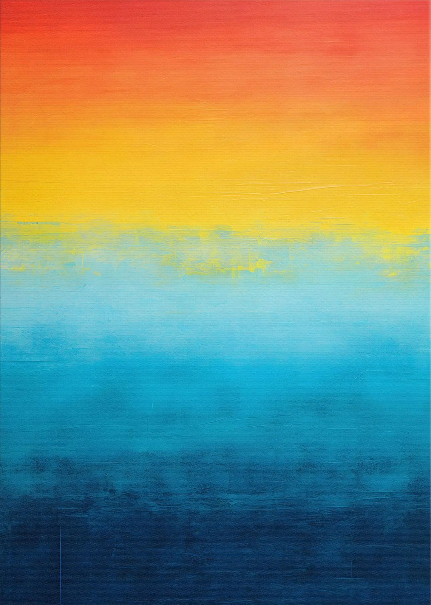 Gradient painting from red to blue with textured surface