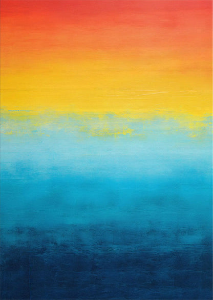 Gradient painting from red to blue with textured surface