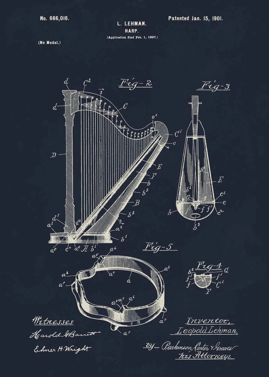 Musical Blueprint Collection - Canvas & Curio