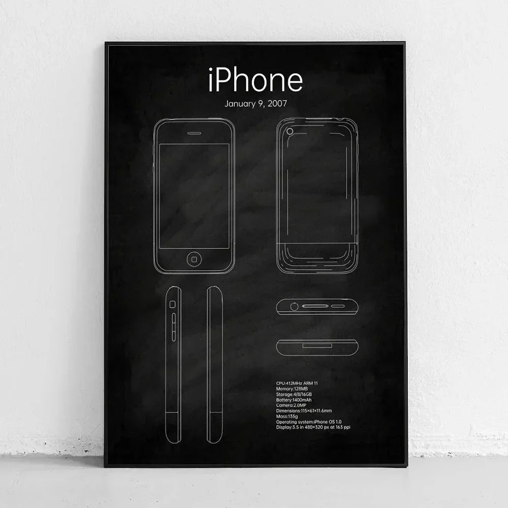 Smartphones Blueprint Collection - Canvas & Curio