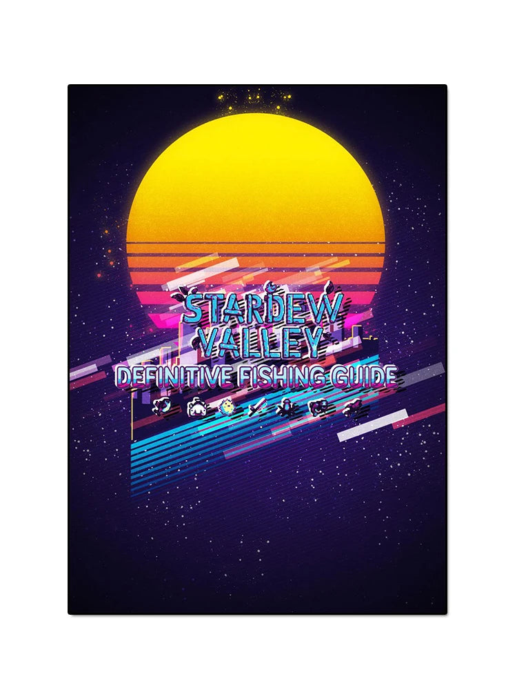 Stardew Valley Definitive Fishing Guide cover with retro design elements